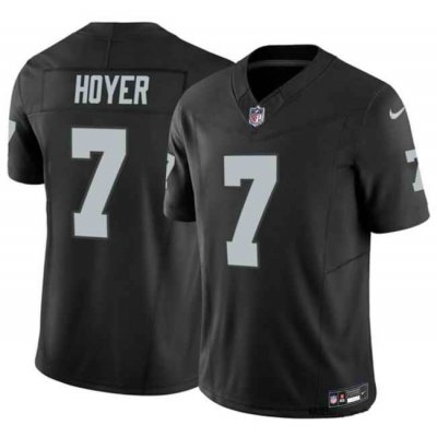 Men's Las Vegas Raiders #7 Brian Hoyer Black 2023 F.U.S.E Vapor Untouchable Stitched Football Jersey