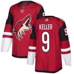 Men's Arizona Coyotes #9 Clayton Keller Burgundy Red 2018 Season Home Stitched NHL Jersey