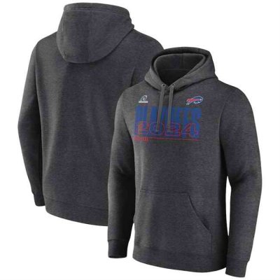 Men's Buffalo Bills Charcoal 2024 Playoffs Pullover Hoodie