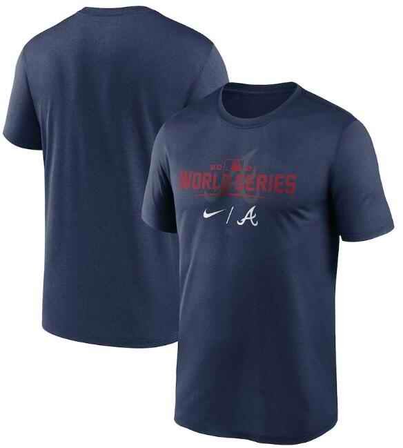 Men's Atlanta Braves 2021 Navy World Series Collection Dugout T-Shirt