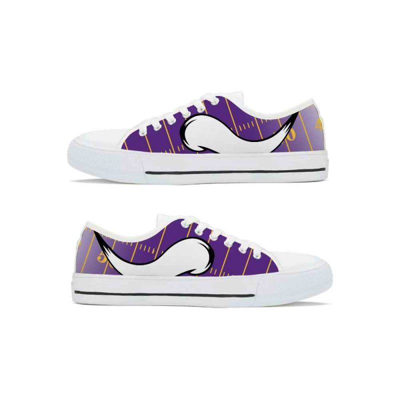 Women's Minnesota Vikings Low Top Canvas Sneakers 004