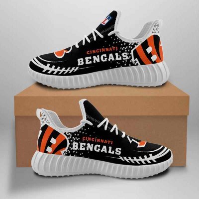 Men's Cincinnati Bengals Mesh Knit Sneakers/Shoes 007