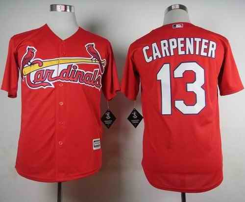 Cardinals #13 Matt Carpenter Red Cool Base Stitched MLB Jersey