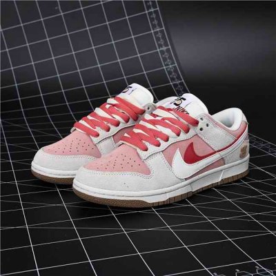 Men's Dunk Low Pink/Gray Shoes 0306