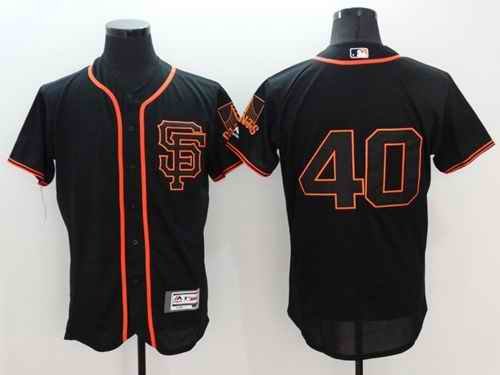 Giants #40 Madison Bumgarner Black Flexbase Authentic Collection Stitched MLB Jersey