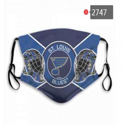 St. Louis Blues Face Mask 2747 Filter Pm2.5 (Pls check description for details)