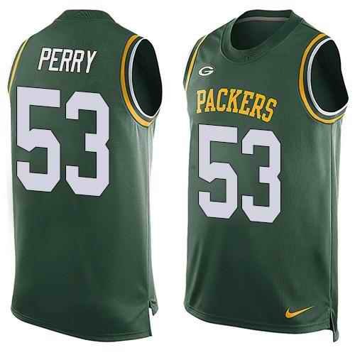 Nike Packers #53 Nick Perry Green Team Color Men's Stitched NFL Limited Tank Top Jersey