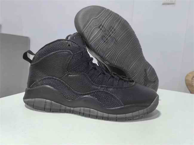 Men's Running Weapon Air Jordan 10 Black Shoes 009