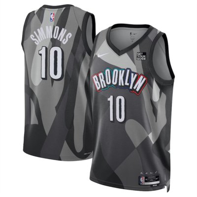 Men's Brooklyn Nets #10 Ben Simmons Black 2024/25 City Edition Stitched Basketball Jersey