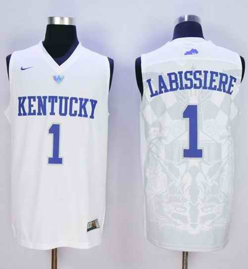 Wildcats #1 Skal Labissiere White Basketball Stitched NCAA Jersey