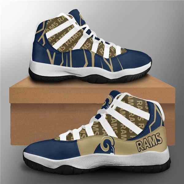 Men's Los Angeles Rams Air Jordan 11 Sneakers 002