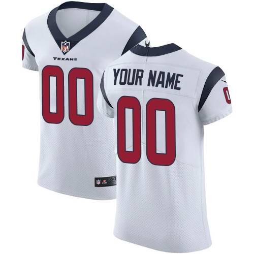 Men's Houston Texans White Vapor Untouchable Custom Elite NFL Stitched Jersey