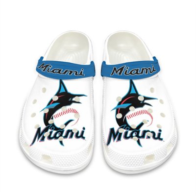 Men's Miami Marlins Bayaband Clog Shoes