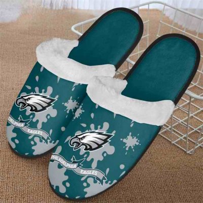 Men's Philadelphia Eagles Team Logo Staycation Slippers/Shoes(Pls check description for details) 001