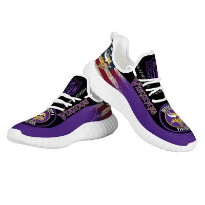 Men's Minnesota Vikings Mesh Knit Sneakers/Shoes 008