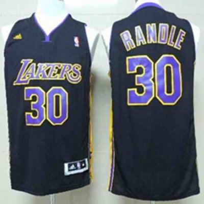 Revolution 30 Lakers #30 Julius Randle Black(Purple NO.) Hollywood Nights Stitched NBA Jersey