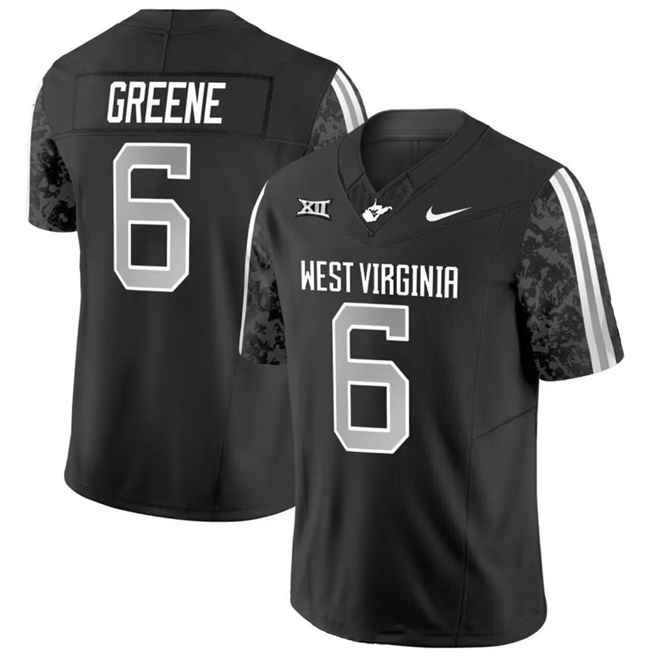 Youth West Virginia Mountaineers #6 Garrett Greene Black F.U.S.E. Stitched Jersey