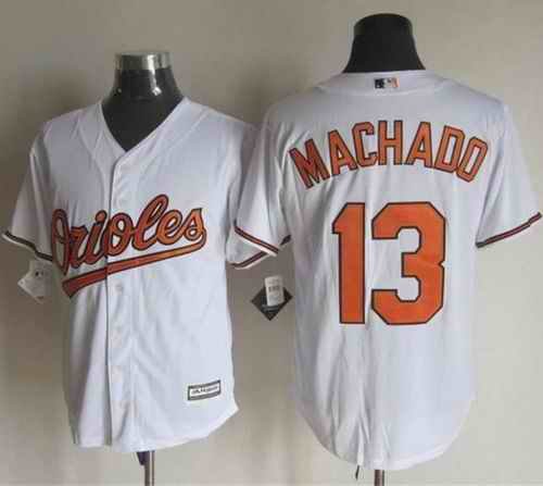 Orioles #13 Manny Machado White New Cool Base Stitched MLB Jersey