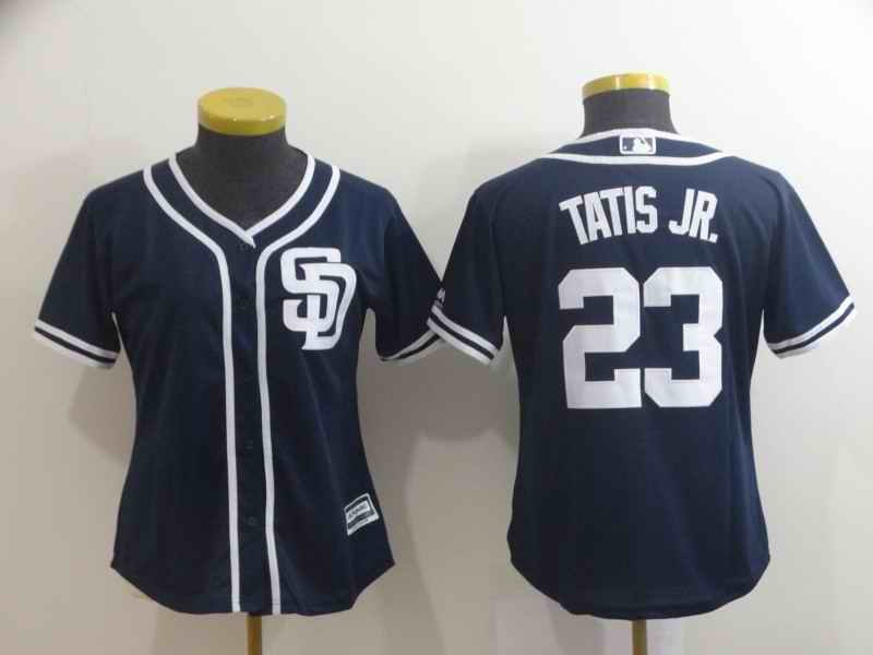 Women's San Diego Padres #23 Fernando Tatis Jr. Navy Cool Base Stitched MLB Jersey