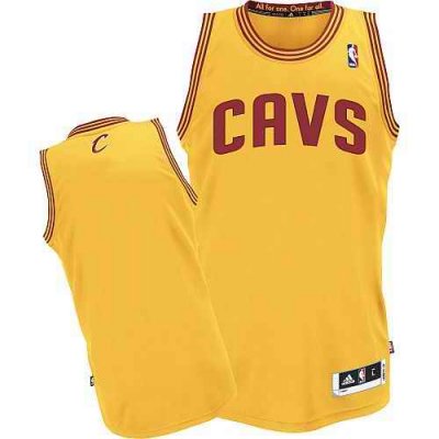 Revolution 30 Cavaliers Blank Yellow Stitched NBA Jersey