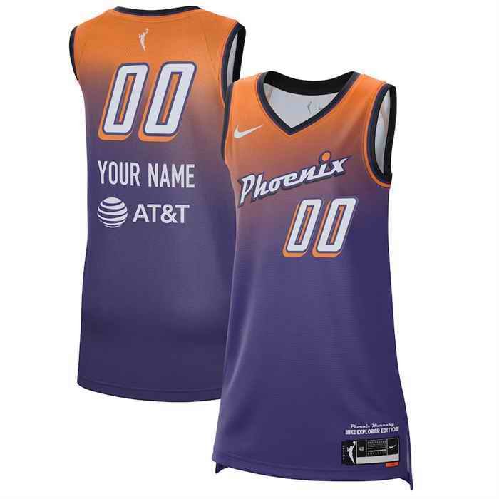 Men's Phoenix Mercury Active Player Custom Purple Stitched Basketball Jersey