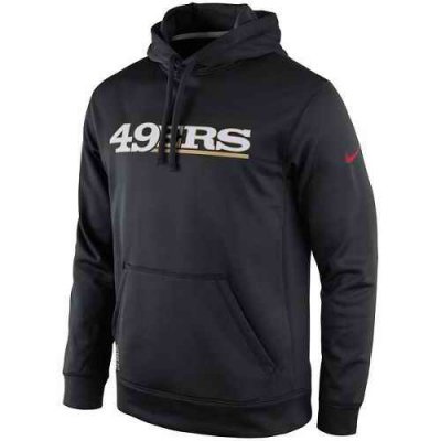 Men's San Francisco 49ers Nike Black KO Wordmark Essential Performance Hooodie