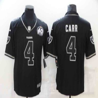 Men's Las Vegas Raiders #4 Derek Carr Black Shadow Vapor Limited Stitched Jersey