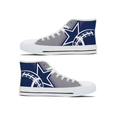 Men's Dallas Cowboys High Top Canvas Sneakers 001