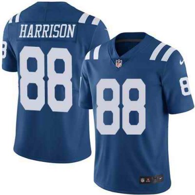 Nike Colts #88 Marvin Harrison Royal Blue Men's Stitched NFL Limited Rush Jersey