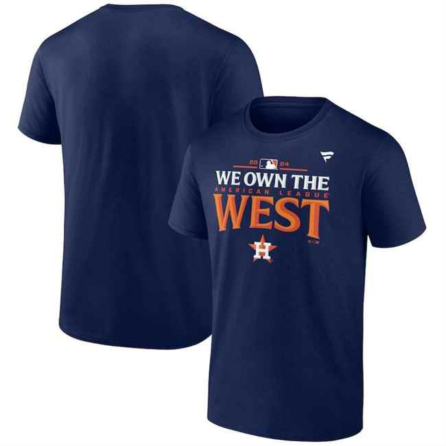 Men's Houston Astros Navy 2024 AL West Division Champions Locker Room T-Shirt