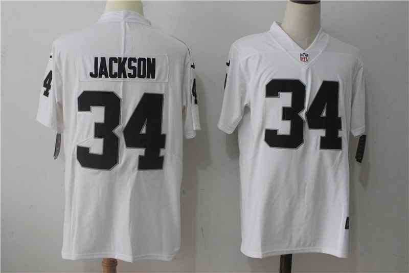 Men's Nike Oakland Raiders #34 Bo Jackson White Stitched NFL Vapor Untouchable Limited Jersey