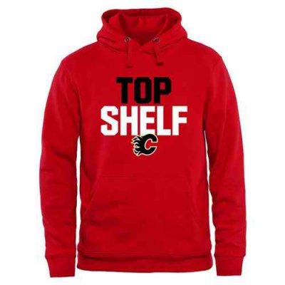 Calgary Flames Top Shelf Pullover Hoodie Scarlet