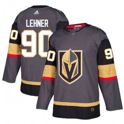 Men's Vegas Golden Knights #90 Robin Lehner Gray Stitched NHL Jersey