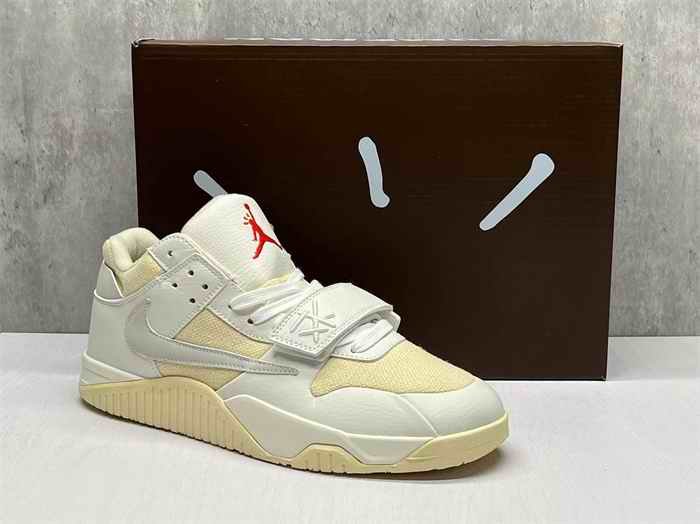 Men's Running Weapon Travis Scott x Jordan Jumpman Jack TR Travis White/Cream Shoes 018