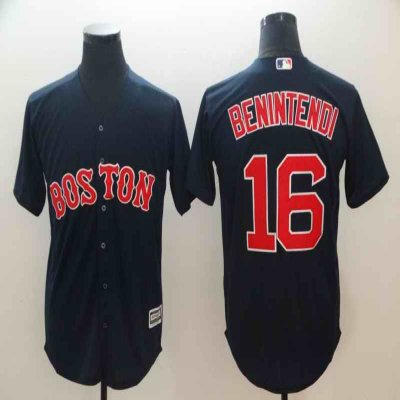 Men's Boston Red Sox #16 Andrew Benintendi Majestic Navy Cool Base Player Stitched MLB Jersey