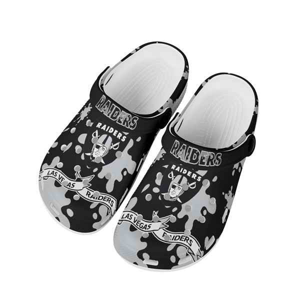 Women's Las Vegas Raiders Bayaband Clog Shoes 003