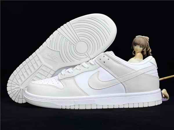 Men's Dunk Low SB White/Grey Shoes 0129