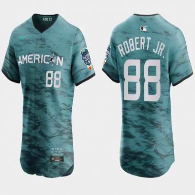 Men's Chicago White Sox #88 Luis Robert Jr. Teal 2023 All-star Flex Base Stitched Baseball Jersey