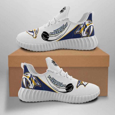 Men's Nashville Predators Mesh Knit Sneakers/Shoes 002