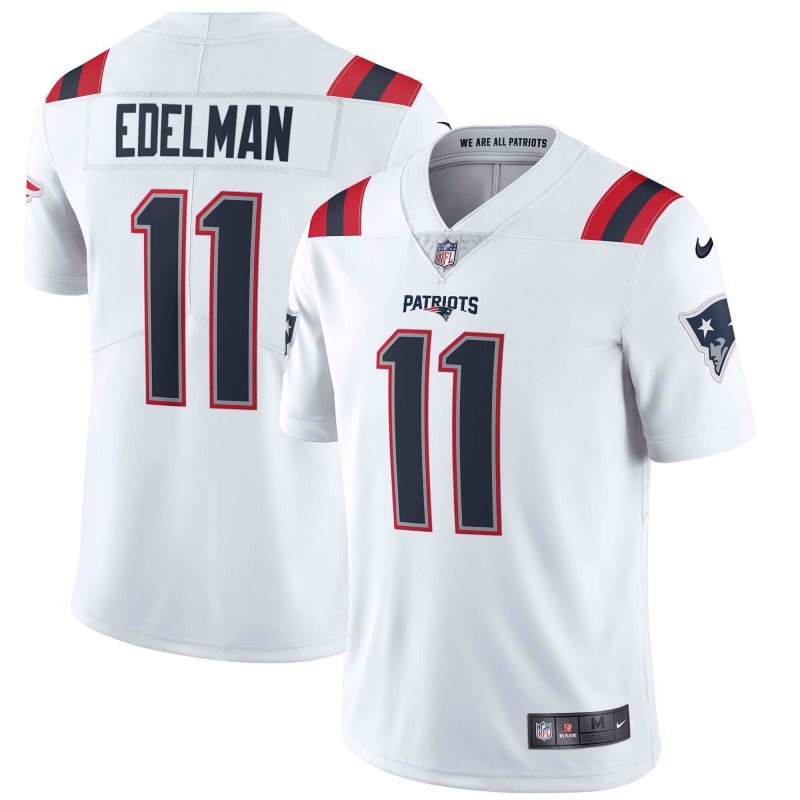 Youth New England Patriots #11 Julian Edelman New White Vapor Untouchable Stitched NFL Jersey