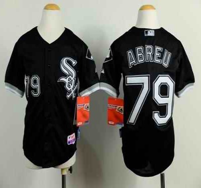 White Sox #79 Jose Abreu Black Cool Base Stitched Youth MLB Jersey