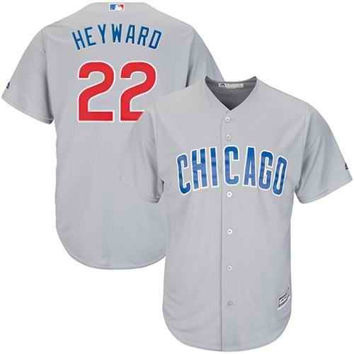 Cubs #22 Jason Heyward Grey Road Stitched Youth MLB Jersey