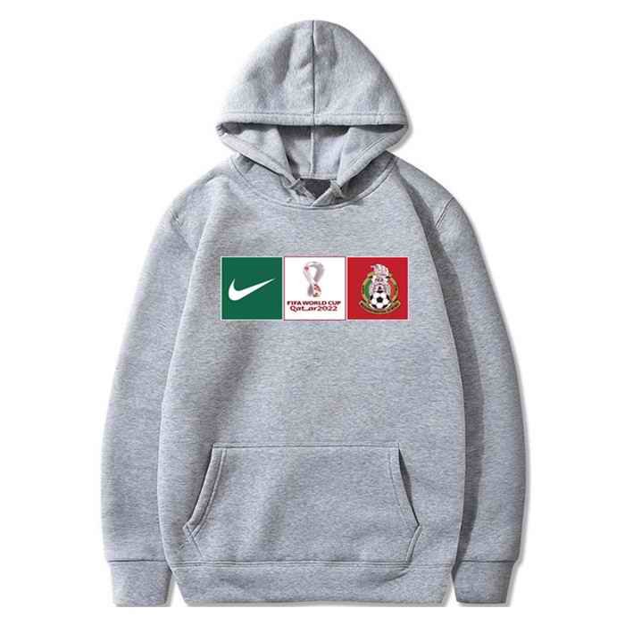 Men's Mexico World Cup Soccer Hoodie Grey