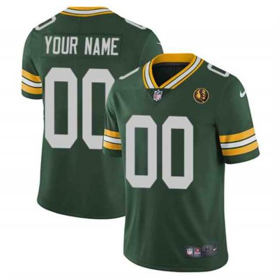 Men's Green Bay Packers Active Player Custom Green With John Madden Patch Vapor Limited Stitched Football Jersey