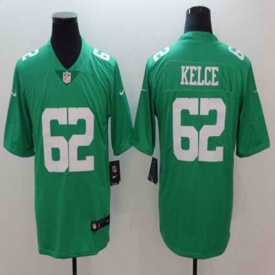 Men's Philadelphia Eagles #62 Jason Kelce Green Throwback Vapor Untouchable Limited Stitched NFL Jersey