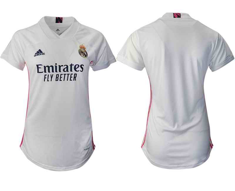 Women's Real Madrid Blank Home Soccer Club Jersey