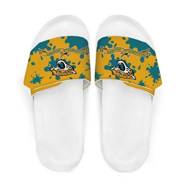 Women's Jacksonville Jaguars Beach Adjustable Slides Non-Slip Slippers/Sandals/Shoes 003