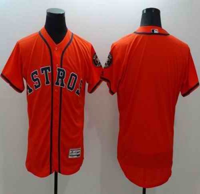 Astros Blank Orange Flexbase Authentic Collection Stitched MLB Jersey