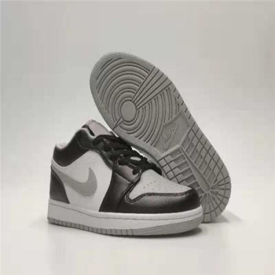 Women's Running Weapon Air Jordan 1 Grey/Black Shoes 0116