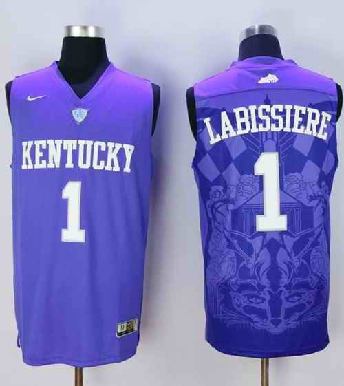 Wildcats #1 Skal Labissiere Blue Basketball Stitched NCAA Jersey